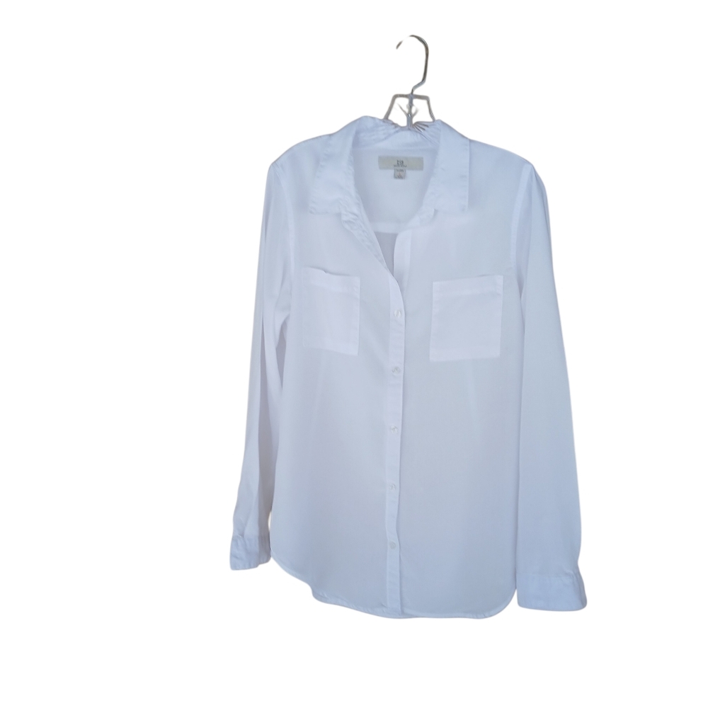 Thread + Supply White Long Sleeved Button Down Shirt XL